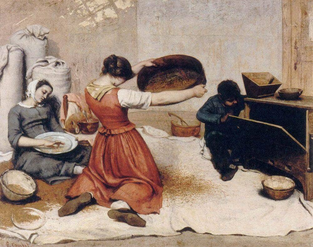 The Grain Sifters, 1855 by Gustave Courbet