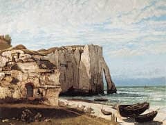 The Cliff at Etretat after the Storm by Gustav Courbet